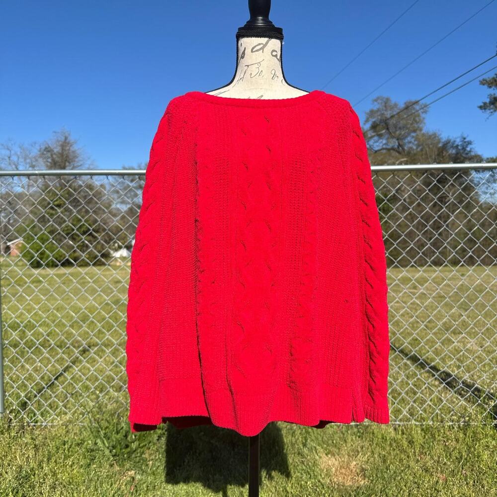 Red Cable Knit Sweater